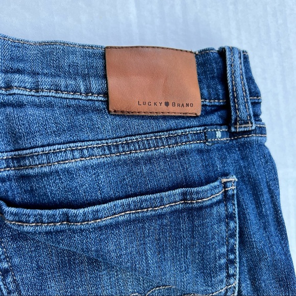 Lucky Brand Jeans Denim Crop Handcrafted Sweet Straight Leg Faded Comfy EUC 14 - Picture 4 of 9